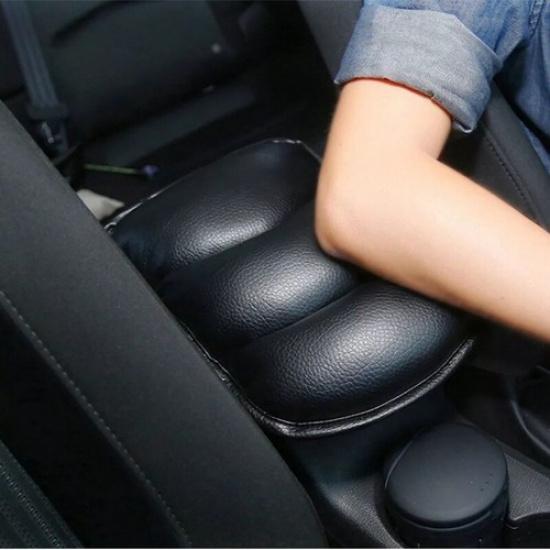 Black Car Armrest Pad Cover Auto Center Console Box PU Leather Auto Cushion Mat