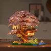 Домик на дереве 'Цветение вишни', совместимый с блоками LEGO - DIY Цветочный орнамент и Подарок для девочек
