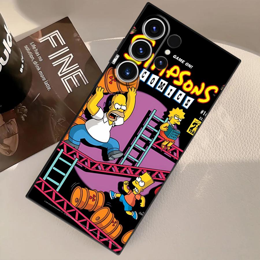 Забавная чехол-накладка S-simpsons для телефона Samsung Galaxy S22 S24 Plus S25 Ultra S20 S9 S23 FE S21