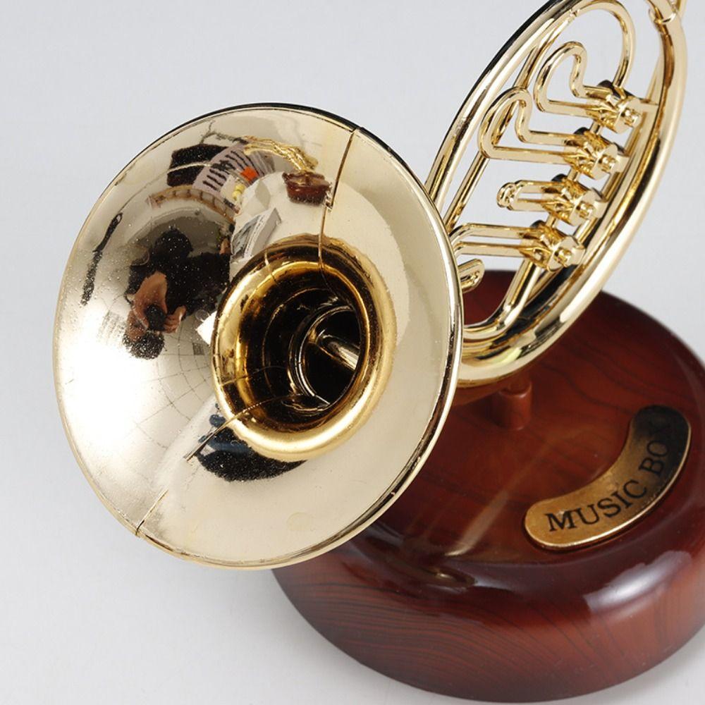 Classical Rotating Music Box Nordic Guitar Model Ornaments Instrument Music Box Birthday Gift