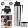 Термос для мате Yerba Mate 1000 мл, из нержавеющей стали, с двойными стенками, термобутылка для воды, дизайн с трубочкой, большая емкость, вакуумная колба
