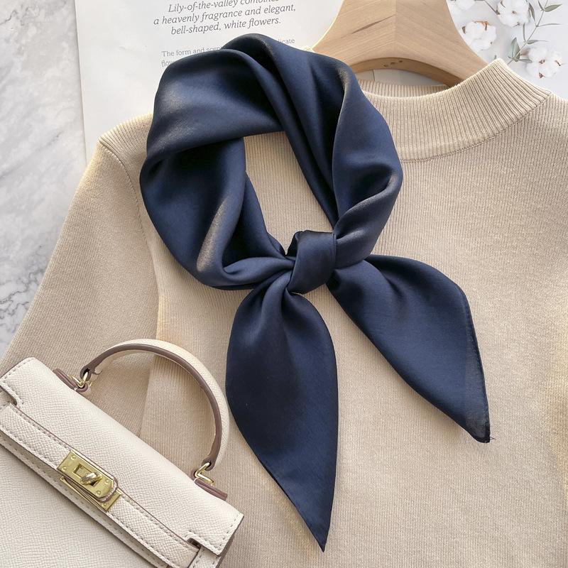 Spring and Autumn thin silk mulberry silk high-end silk scarf scarf female gift retro temperament trendy with small scarf