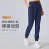 Autumn and Winter Velvet Casual Sweatpants Women's High Waist Drawstring Tied Sports Trousers Outdoor Fitness Running Trousers
