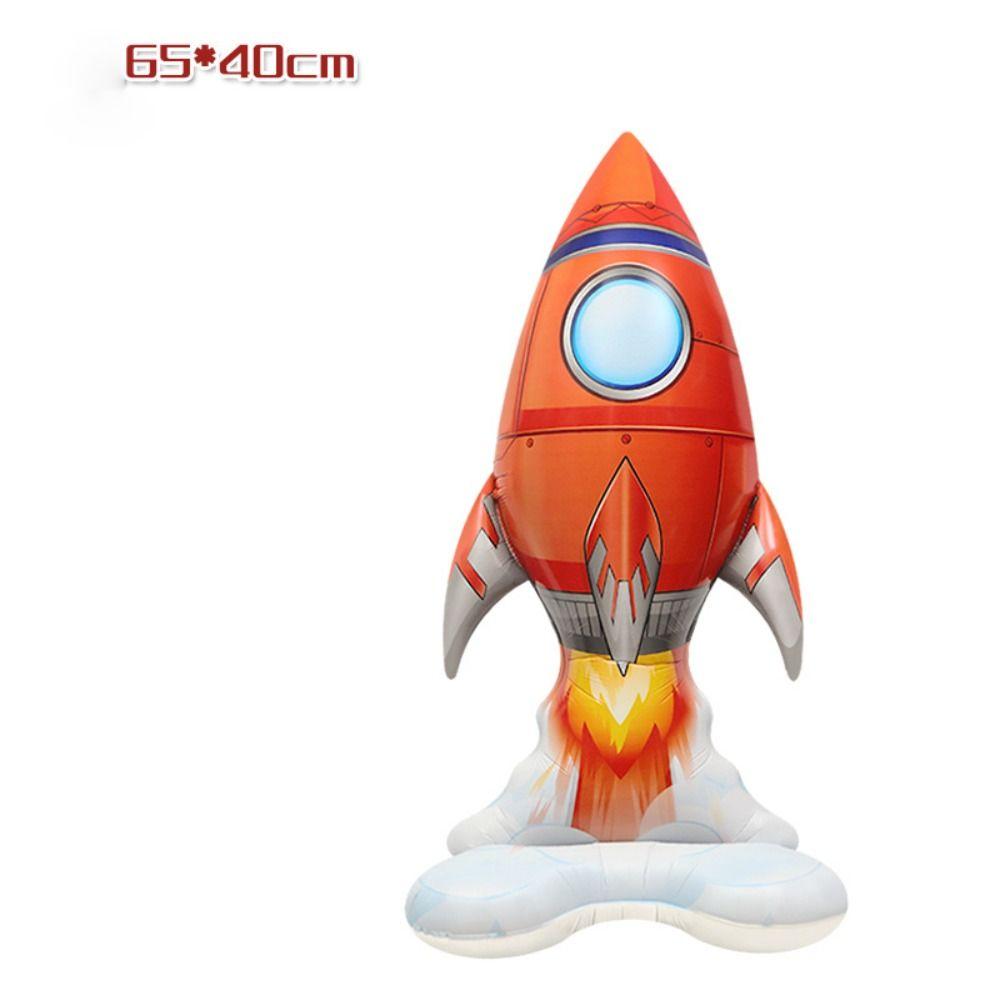 Мультфильм космонавт ракета воздушные шары из фольги 4D воздушный шар из алюминиевой пленки детский день рождения