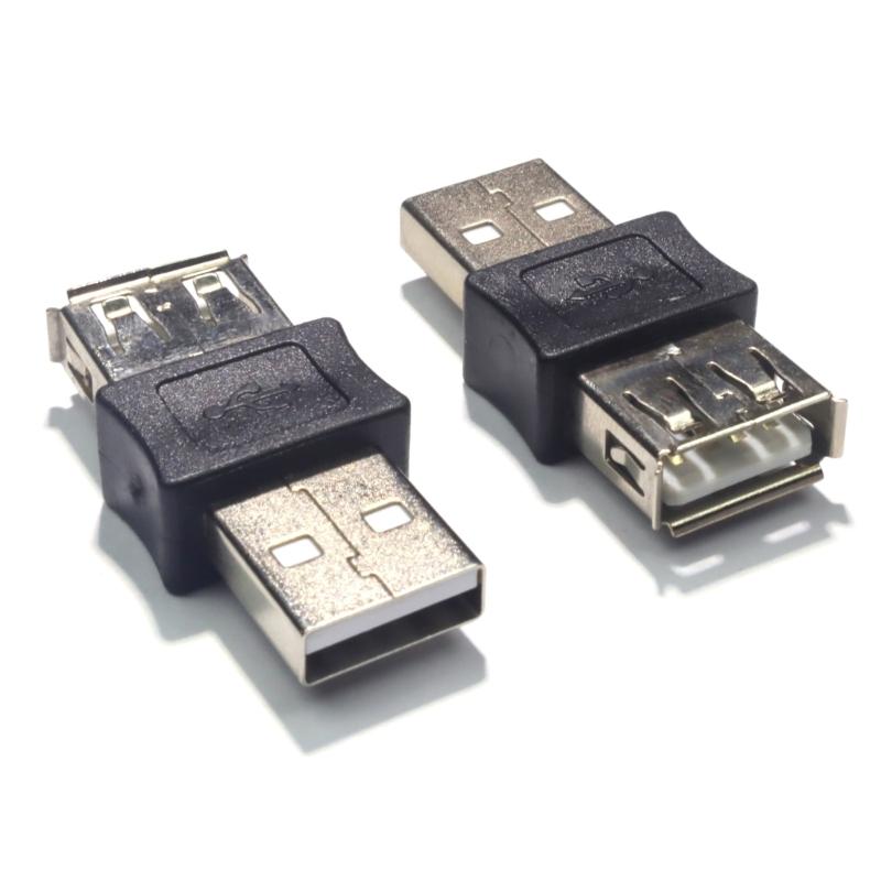 2 шт. USB 2.0 Конвертеры-переходники для изменения пола Металлическая конструкция Поддерживает зарядку 5 В Для офиса и дома