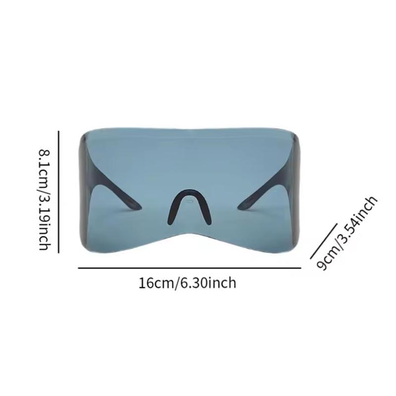 Non-polarized Oversized Rimless Sunglasses Women for Men Punk Sun Glasses Bird Nose Masked One Piece Cyberpunk Eyewear
