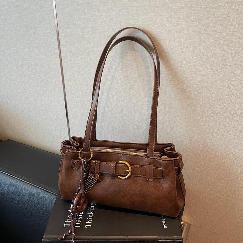 Ретро сумка женская большой вместимости 2025 новая осень и зима досуг нишевый дизайн одно плечо сумка-подмышка сумка-подушка для поездок