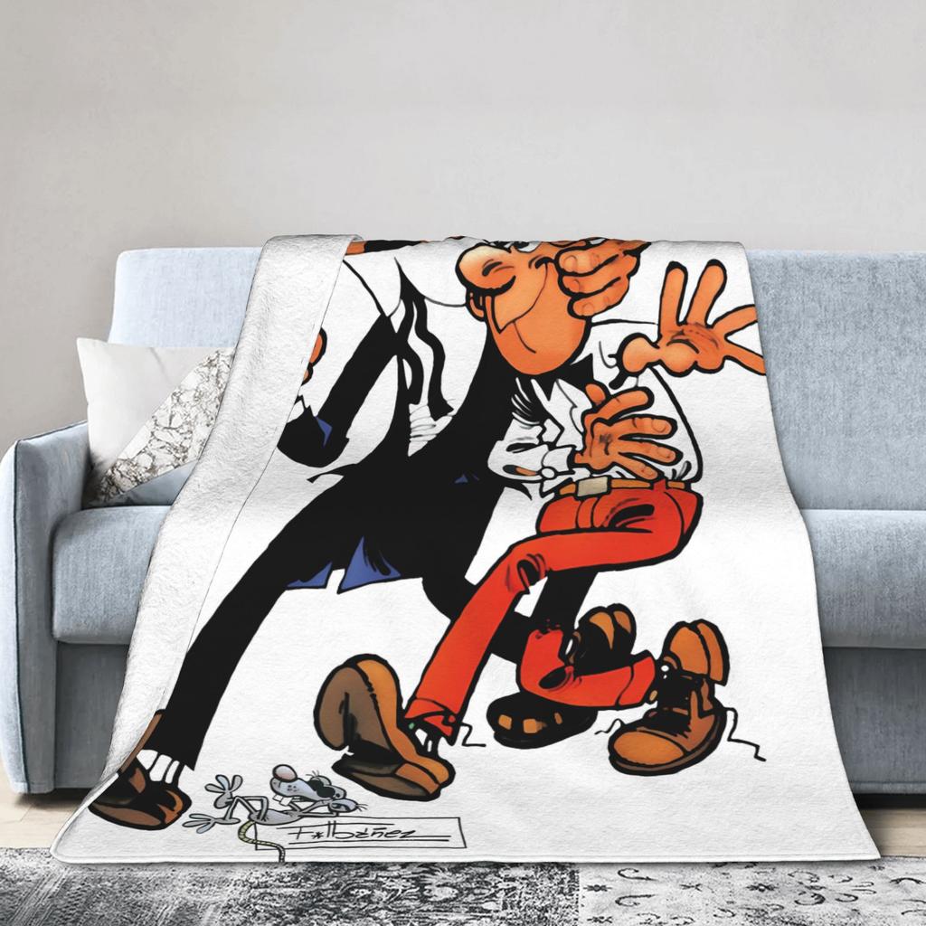 Warm Blanket Adult Camping Mort & Phil Mortadelo y Filemón Throw Blanket Flannel Bedspread For Couch Fashion Sofa Bed Cover