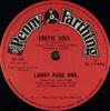 12-дюймовая пластинка LARRY PAGE ORCHESTRA / LOVING INFLU - Erotic Soul / I'm Hooked On You PD100 Penny Farthing 1976 Канада Соул/Фанк Б/У