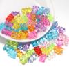 50Pcs Acrylic Mini Bear Pendant  Jelly Colored Vertical Hole Transparent Beads For DIY Handmade Earrings Bracelet Accessories