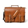 New Personalized Leather Messenger Bag|Handmade Leather Satchel with Shoulder Straps|Mens Work Briefcase 15" Laptop Portfolio Bag|Gifts For Him