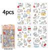 Kawaii Cat Stickers Cartoon Animal Stickers Student DIY Scrapbook Decals Handbook Cute Korean Nail Sticker Aesthetic Stationery