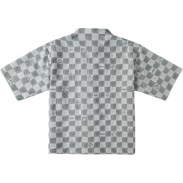 Vans X Hirono Collaboration SS24 Brand Logo Удобная рубашка поло унисекс рубашки серебристого цвета VN000K9TE1H