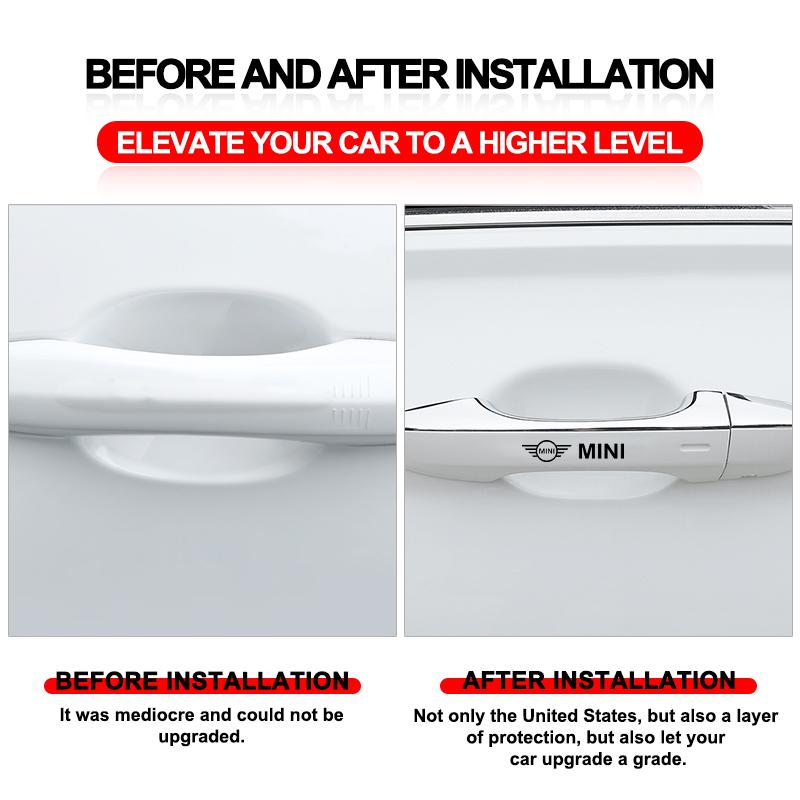 4 шт. Наклейки на дверные ручки автомобиля Наклейки на шины Зеркало заднего вида Украшение для MINI Cooper F54 F55 F56 R56 R60 Roadster Clubman Coupe