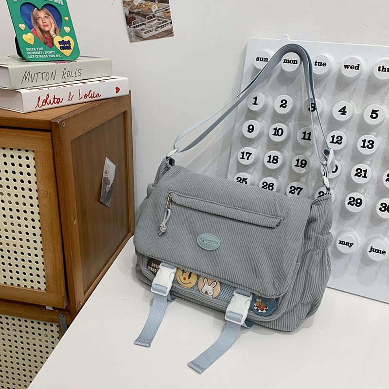 Сумка через плечо в студенческом стиле, женская сумка-мессенджер, студенческая сумка через плечо большой вместимости