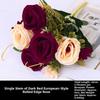 Curled Simulated Rose 5 Heads Wedding Fake Flowers New Home Decor Bouquet  Home Decor