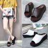 Однословные тапочки женская мода уличная обувь сандалии корейская версия толстая подошва клиновидный каблук женская обувь
