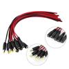 10PCS 12V CCTV Security Camera DC Male and Female Power Plug Cable Black and Red