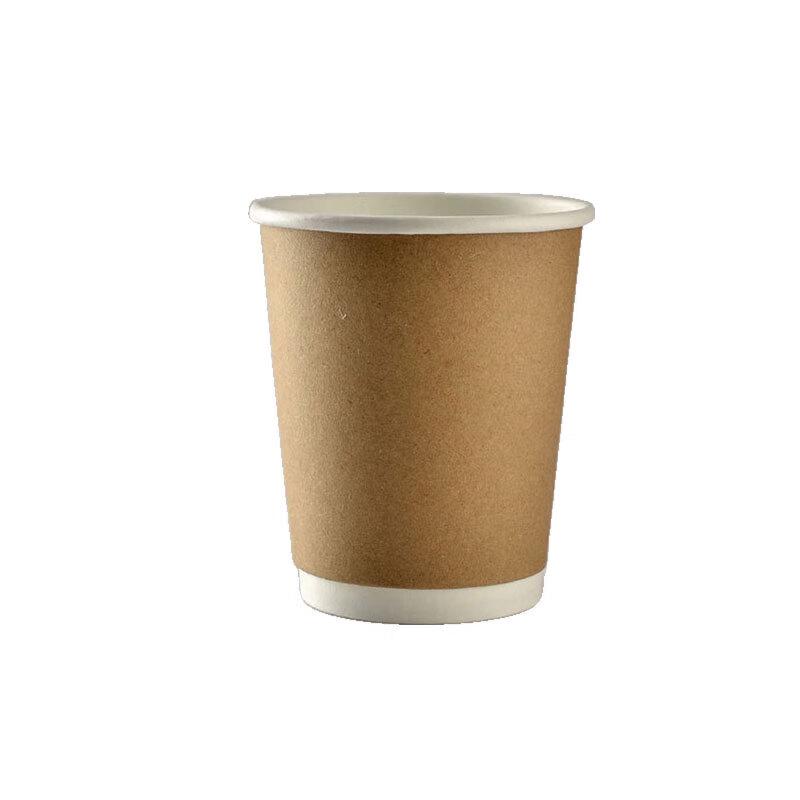 Homeglen Disposable Kraft Coffee Cups with Lids