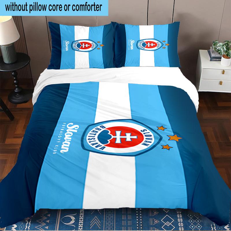 Slovakia's Bratislava Team 3PCS Bedding Set 2D Printing (Includes 1 Duvet Cover + 2 Pillowcases Coreless), Bedroom decor,Fan gift