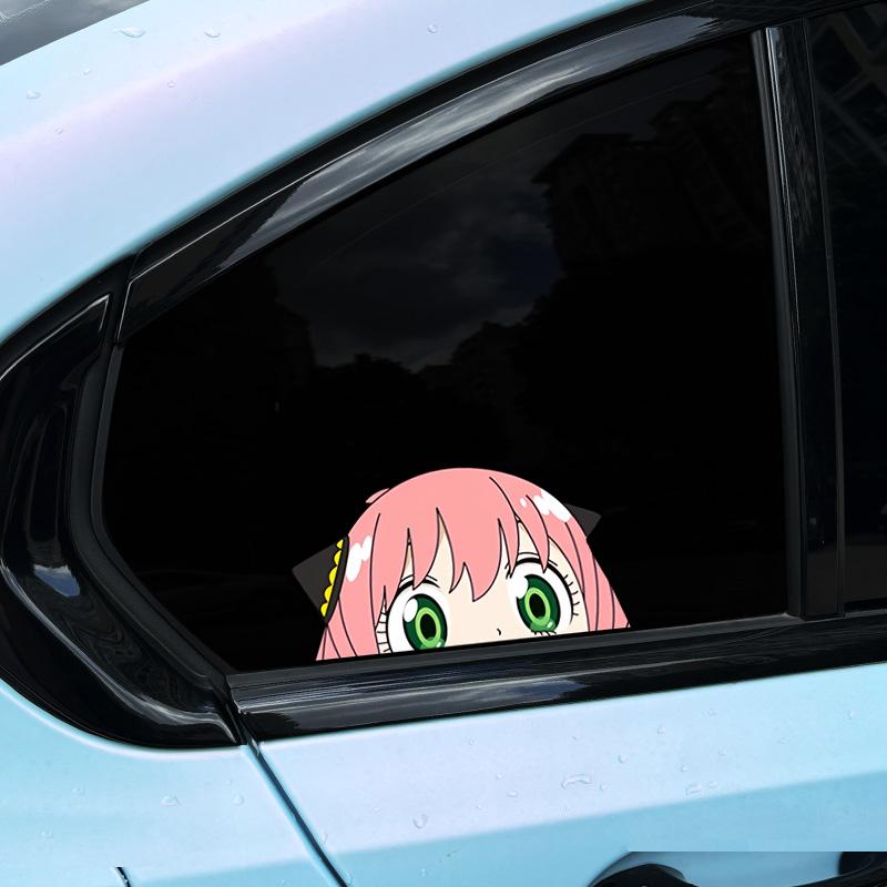 1 шт. Peeking Anya JDM аниме наклейки на автомобиль водонепроницаемые забавные авто окна заднее лобовое стекло багажник бампер солнцезащитный экран виниловые наклейки