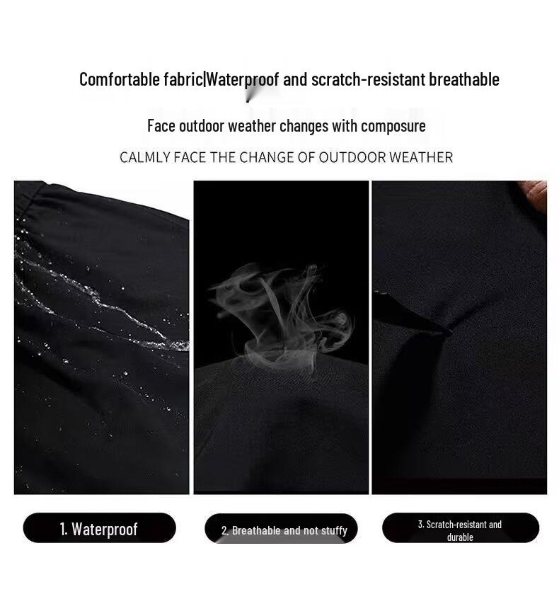Unisex American Style Waterproof Hooded Windbreaker Jacket for Autumn Camping and Sports