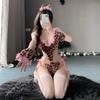 Sexy lingerie, sexy leopard print, passion clothes, no-take uniform, small breasts, temptation, hot suit