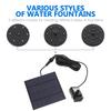 7V 12W Solar Panel Water Pump Black Solar Power Submersible Pump Hard Plastic for Fountain Aquarium Garden Pond