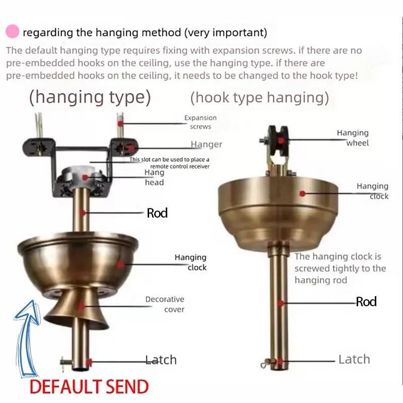 22" Household Electric Ceiling Fan with Hook 3/5 Blades & LED Lighting Fan Silent DC Motor & Energy Saving Fan