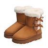 Европейские и американские зимние новые толстоподошвенные бархатные утепленные сноубутсы женские трансграничные теплые махровые короткие ботинки хлопковые туфли женские