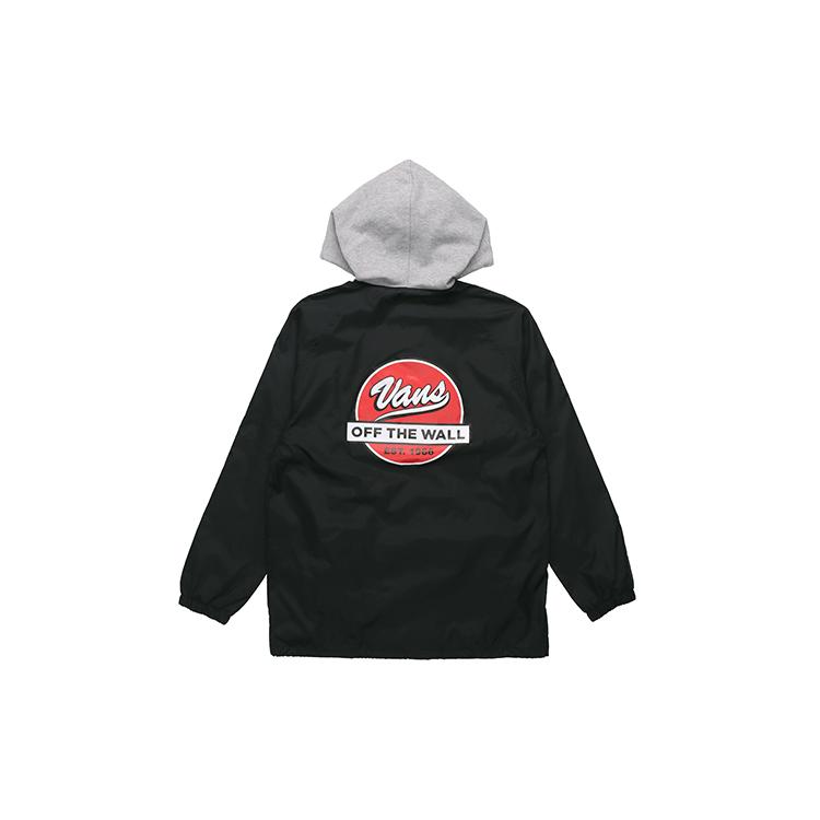 Vans Куртки Мужские Черные С Капюшоном Умеренные Рабочая Одежда VN0A4UTPBLK