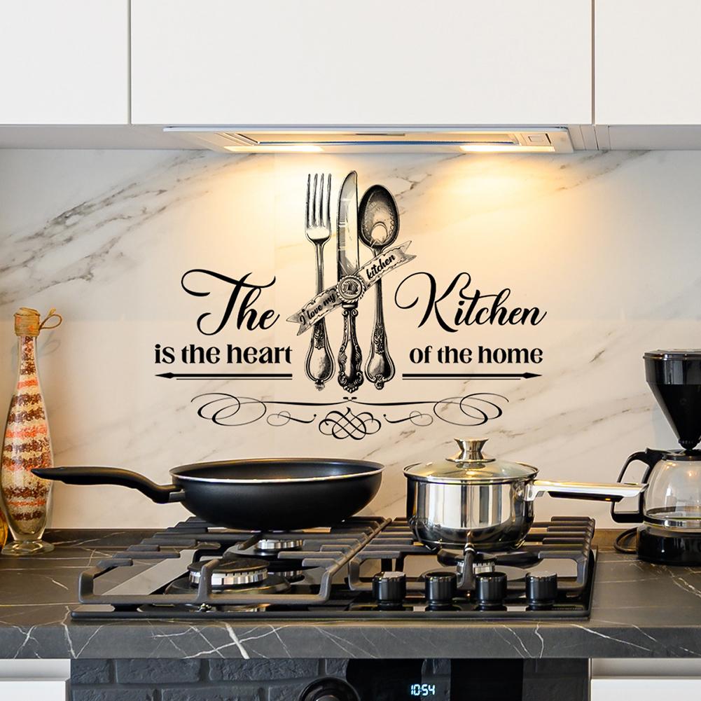 Kitchen Wall Stickers for Fun and Creative Home Decoration Cook Utensils Design for Restaurants and Living Spaces