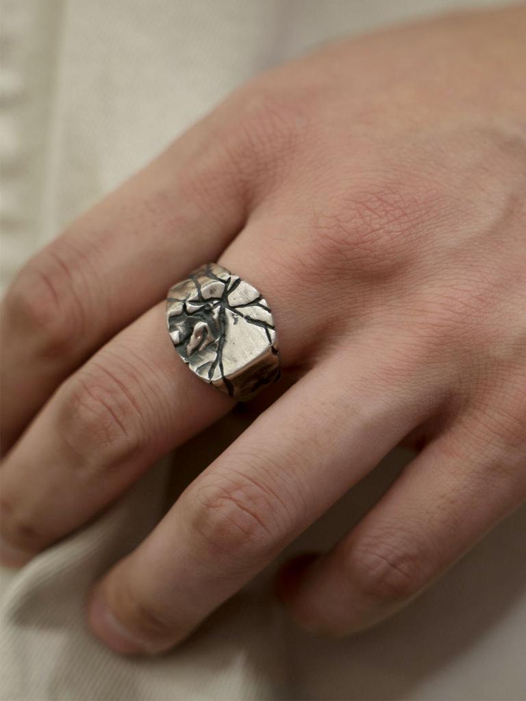 Harang Hr 28R_Silver Crack Ring