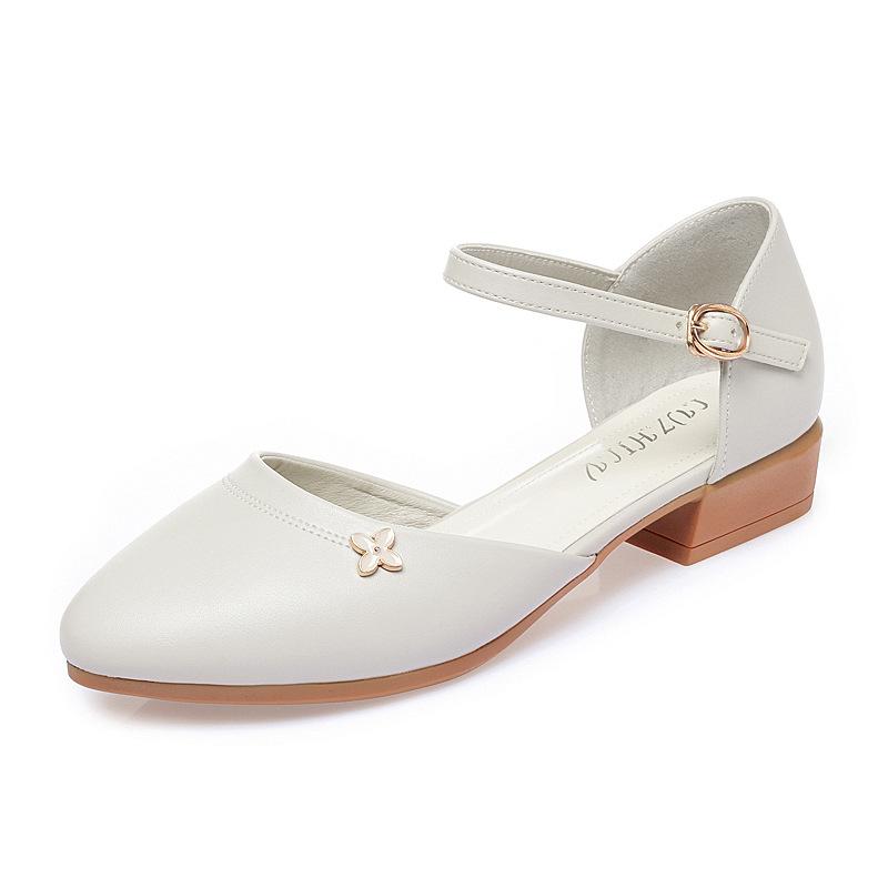 Модные новые женские повседневные туфли-лодочки 2024 весна-лето модные черные туфли на низком каблуке женские рабочие туфли винтажные женские толстые туфли с пряжкой в одно слово