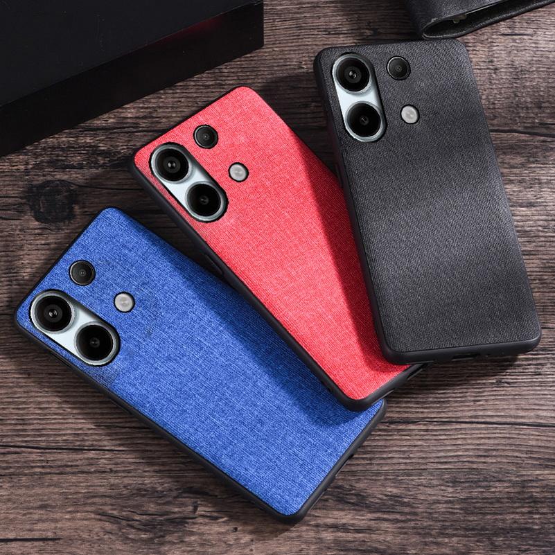 Для POCO M6 Pro 4G X6 Pro F5 Pro F5 X5 Pro M5 M4 X4 GT M4 Pro F3 M3 Pro X3 NFC тканевый чехол с жестким чехлом из мягкого ТПУ Fundas