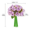 Plastic Simulation Rose Flower 12 Head Fake Flowers Artificial Rose Bouquet  Outdoor Garden Decor