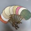 Art Crafts Gift Vintage Hand Painted Fan with Tassels Bamboo Handle Blank Hand Fan Paper Chinese Style DIY Fan Painting