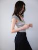 ROSEFRANTZ Rose Dot Shirring Sleeveless [Gray]