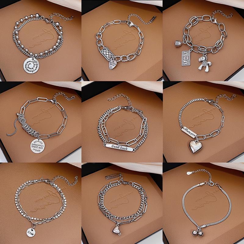 Корейский высококачественный браслет из жемчуга и титановой стали для женщин