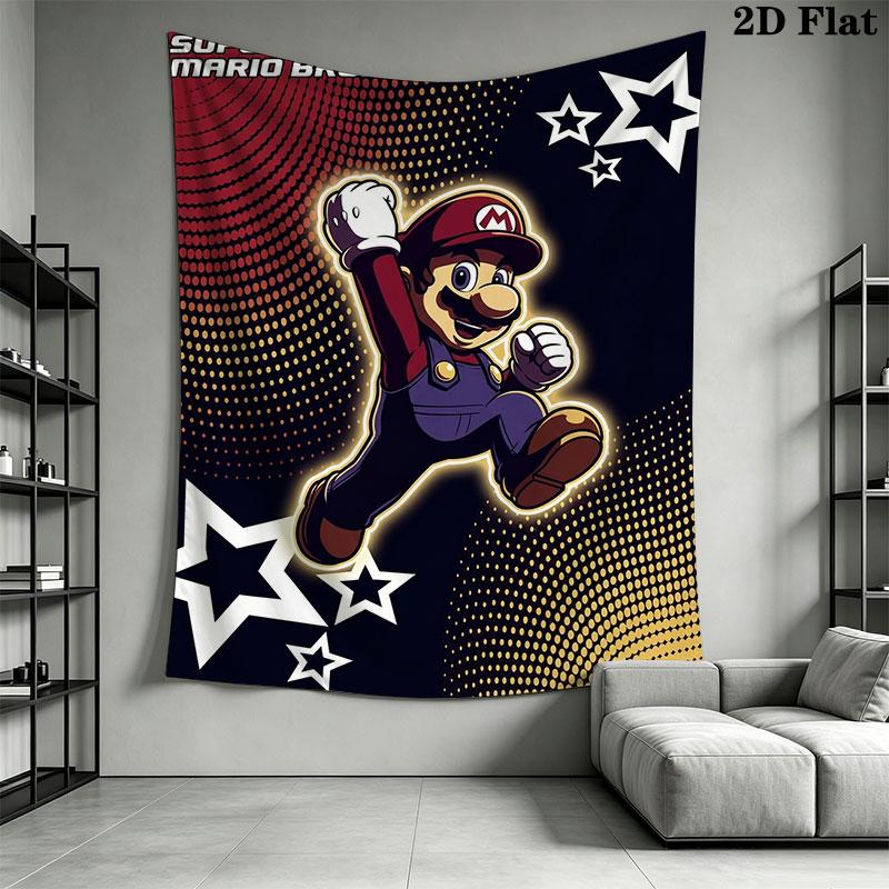 Mario Wall Hanging Printed Fabric Blanket Decorative Tapestries for Bedroom Living Room Home Decor