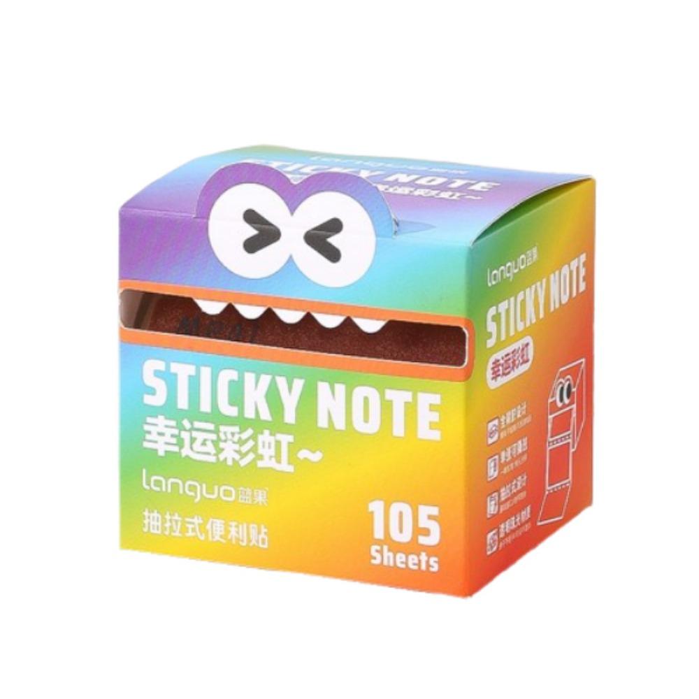 105 листов Kawaii Красочный блокнот для записей Креативный квадратный блокнот для записей Портативный выдвижной дневник с липкими записями