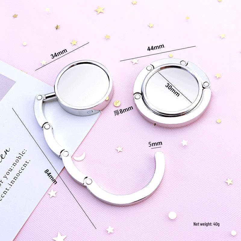 Персонализированный складной крючок для сумки — боковой держатель для студенческого стола, портативный памятный подарок.