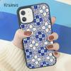 Krajews Древняя Цветочная Плитка Мягкий Чехол для Телефона для iPhone 17 Air 16 15 14 plus 11 12 13 pro max coque Shell Fundas