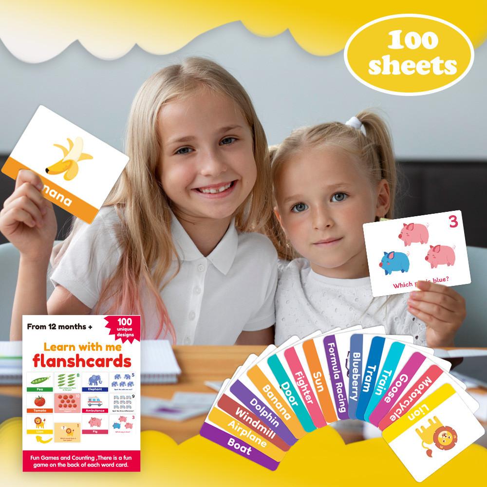 Educational Flash Card Set With 100 Alphabet And Number Cards For Toddler Learning And Early Development