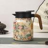 Vintage Floral Pattern Tea Thermos Built-In Infuser 800/1000ml Floral Tea Kettle Stewed Teapot Tea Separation Water Bottle