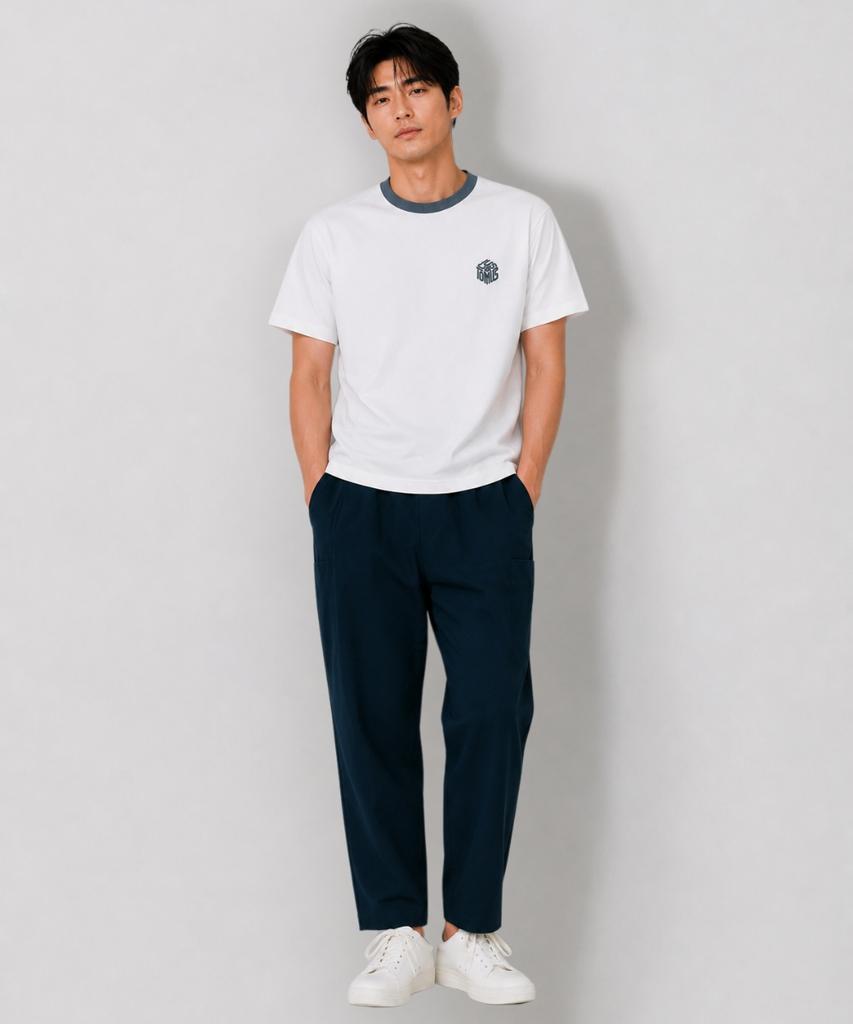 CUSTOMUS Men'S Flopy Logo Print Round Short Sleeve T-Shirt Cxs26Mkrt505 Gry