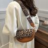 Широкий ремень с леопардовым принтом сумки через плечо для женщин модная дизайнерская сумка через плечо для повседневного использования универсальные женские сумки