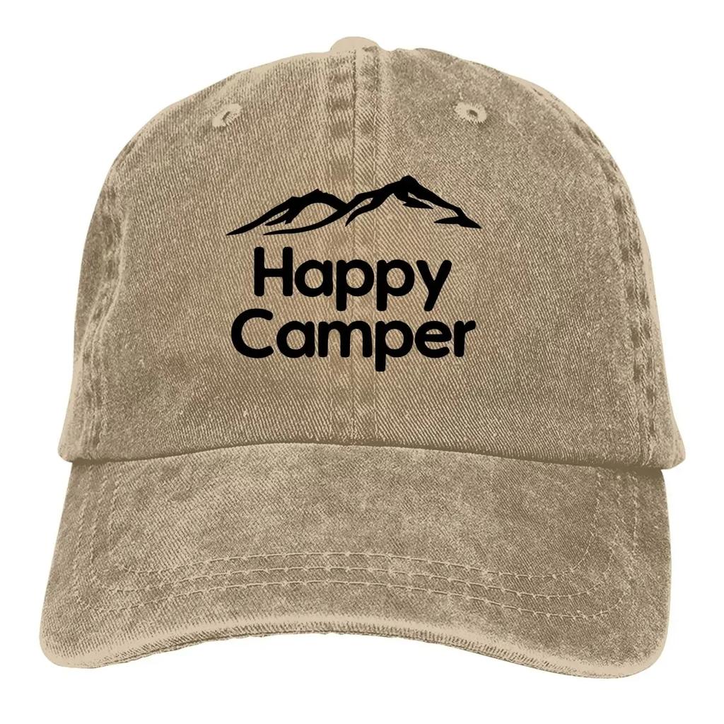Camper Camping Multicolor Hat Peaked Women's Cap Black Mountain Personalized Visor Protection Hats
