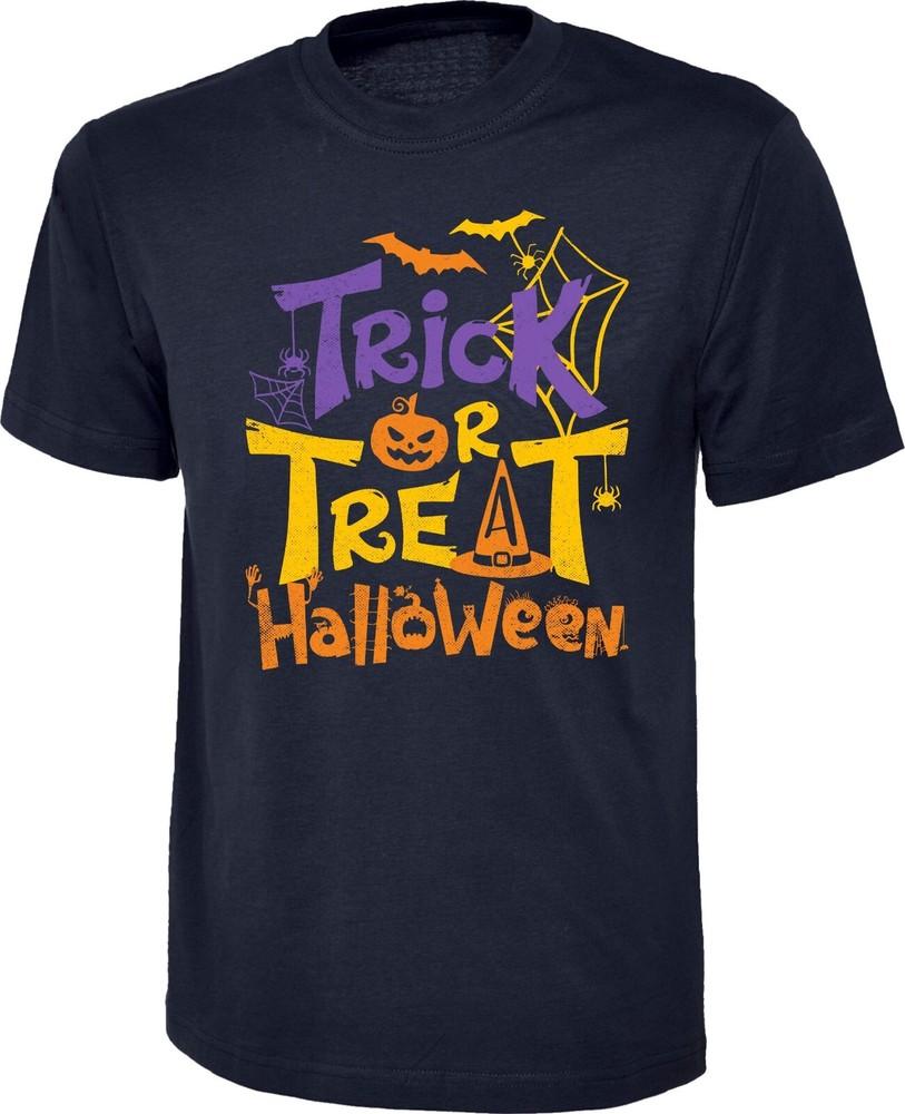Trick Or Treat Halloween Tshirt Scary Horror Nightmare Pumpkin Ghost Unisex Top