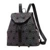 Women Bag Geometric Rhombus Laser Backpack Gradient Color Backpack Female Shoulder Bag Messenger Bag